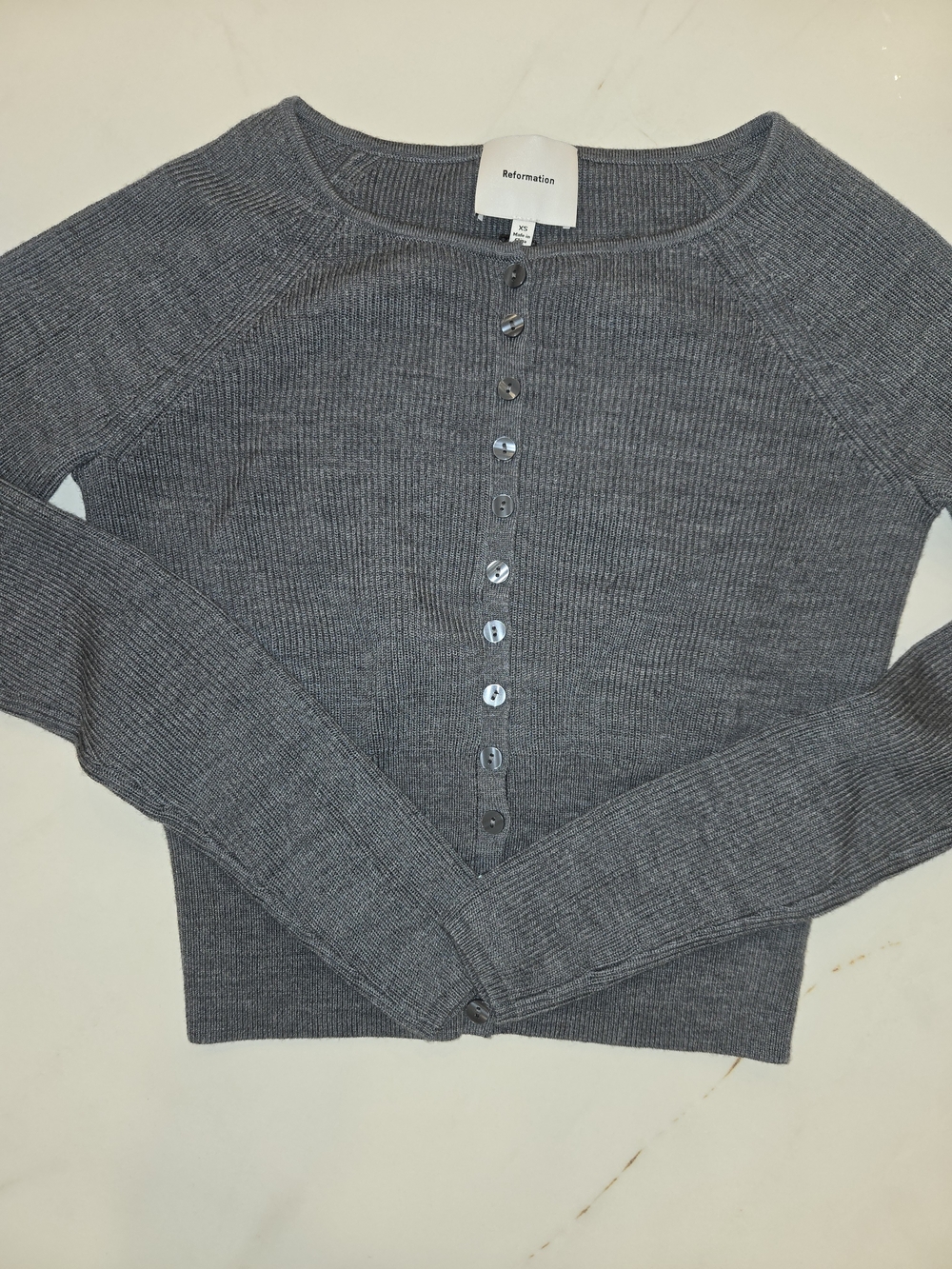 REFORMATION Meadow Regenerative Merino Cardigan - Picture 6 of 8
